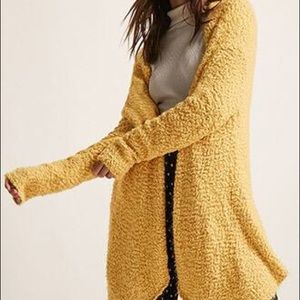 Fuzzy Yellow Cardigan